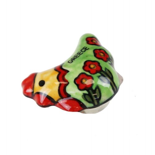 Μαγνητάκι κεραμικό Κόκορας 5x3,5εκ.- Πράσινο