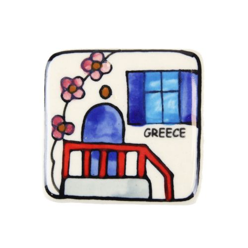 Μαγνητάκι Greece 5x5εκ.- Μπουκαμβίλια