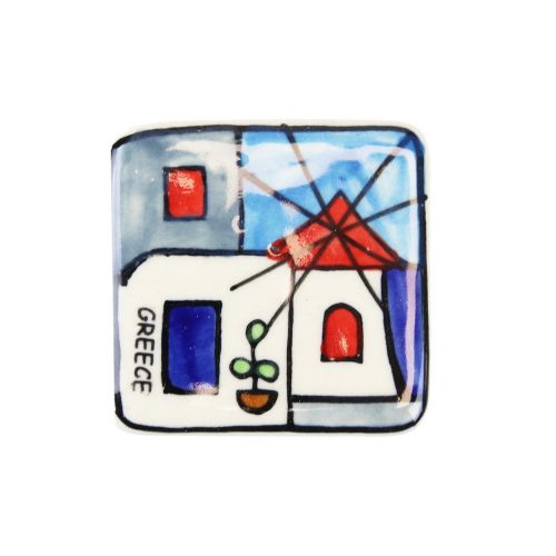 Μαγνητάκι Greece 5x5εκ.- Μύλος