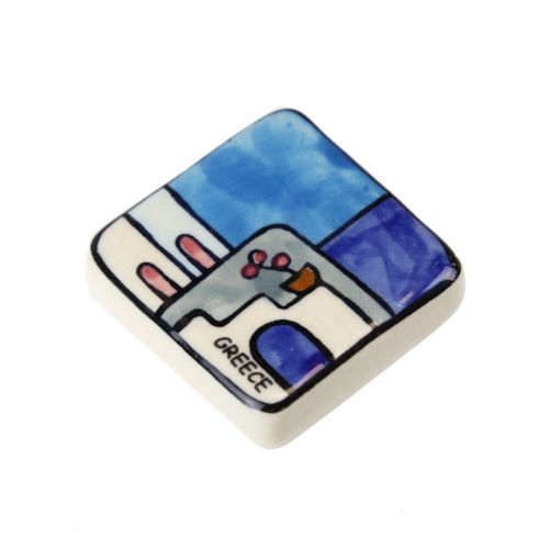 Μαγνητάκι Greece 5x5εκ.- Γλάστρα