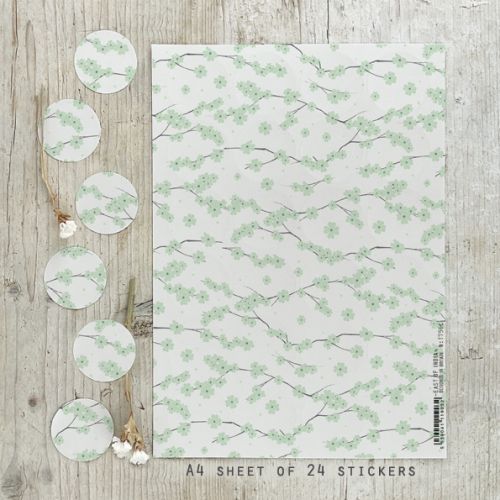 Σελίδα αυτοκόλλητα -Green blossom (24)