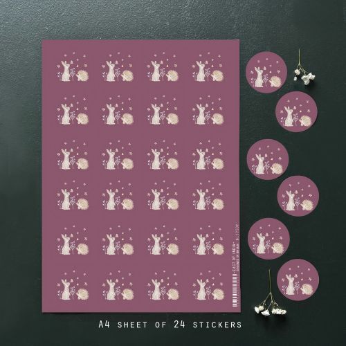 Σελίδα αυτοκόλλητα (24) - Κουνέλι & Σκαντζόχοιρος