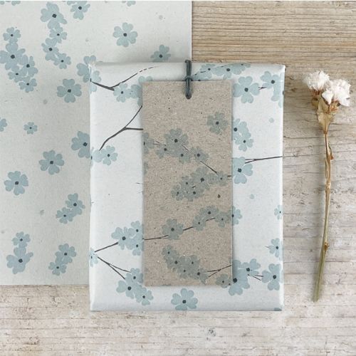 Ετικέτα ανθός-Μπλε 4,5x10,5εκ.