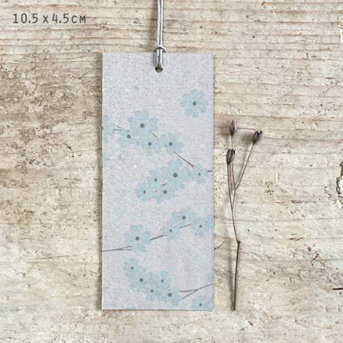 Ετικέτα ανθός-Μπλε 4,5x10,5εκ.