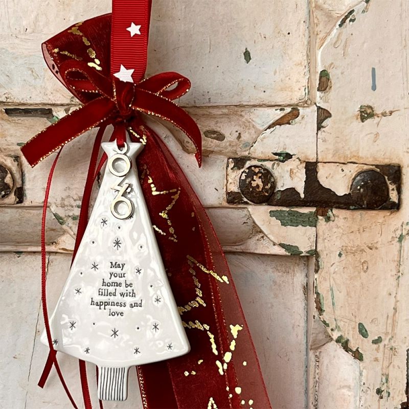 Γούρι Πορσελάνινο δέντρο-Merry Christmas