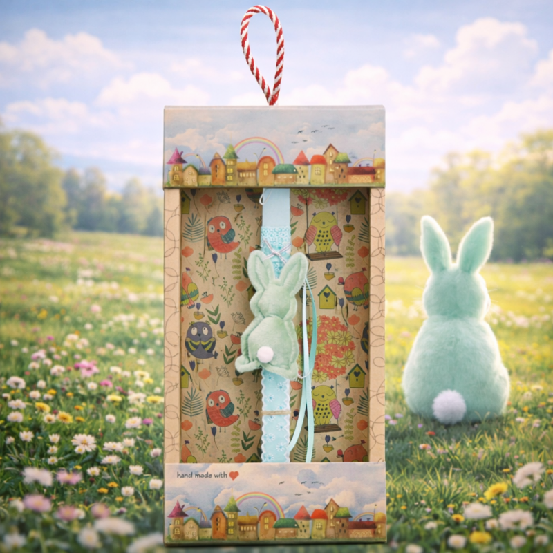 Λαμπάδα Κούνελος βελούδο - Βεραμάν