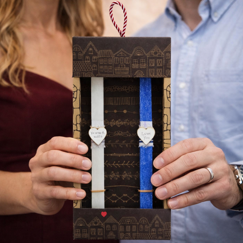 Λαμπάδα Basic -Ζευγάρι καρδιές Love