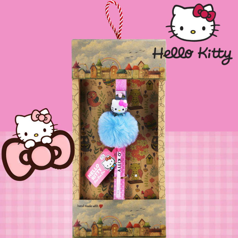 Λαμπάδα Στυλό Pom Pom Hello Kitty - Ροζ