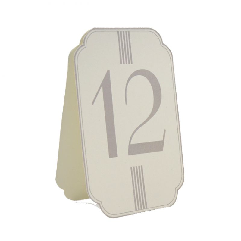 Set of table numbers 1 to 12 