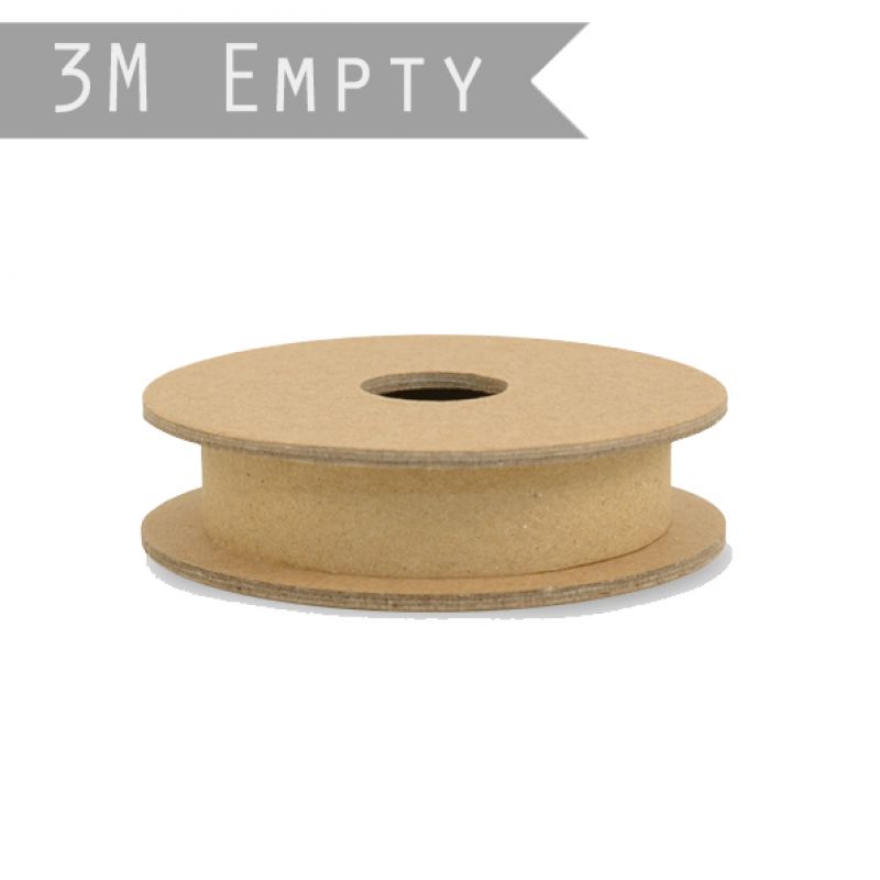 Empty brown cardboard ribbon roll - 3 metres