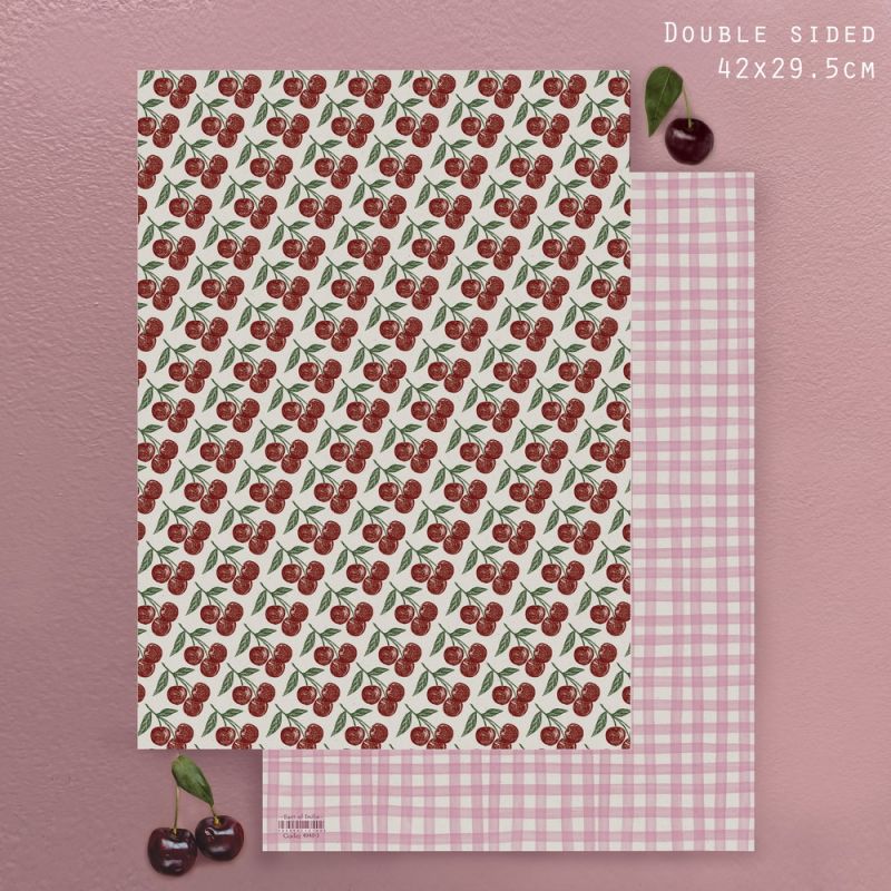 Χαρτί μικρό 29x42εκ.-Κεράσια