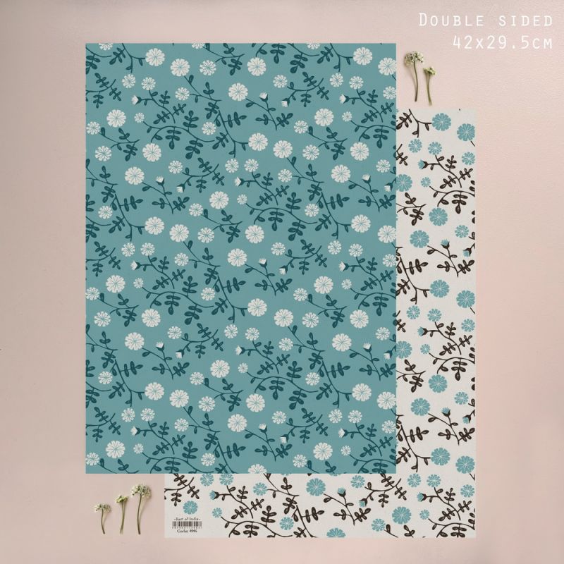 Χαρτί μικρό 29x42εκ.-Blue daisy