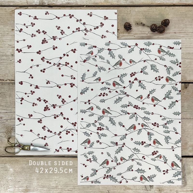 Small wrap sheet birds-Robin