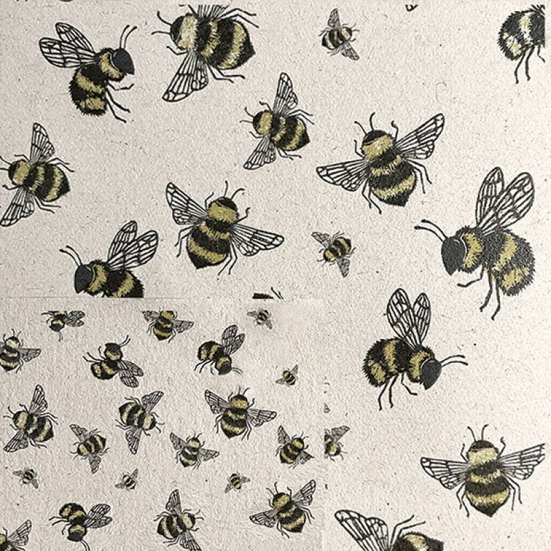 Χαρτί περιτυλίγματος μικρό 29,5x42 - Μέλισσες
