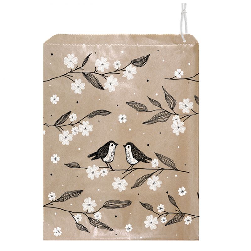50 Strung bags - Birds & blossom branches