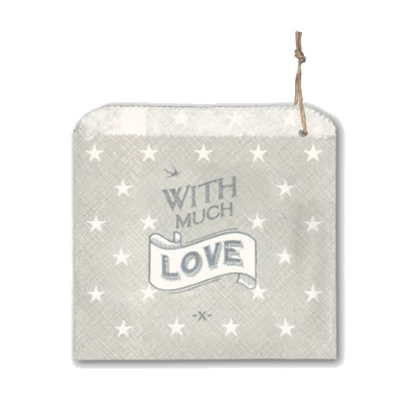 Little bags packs of 40 (grey) - With much love