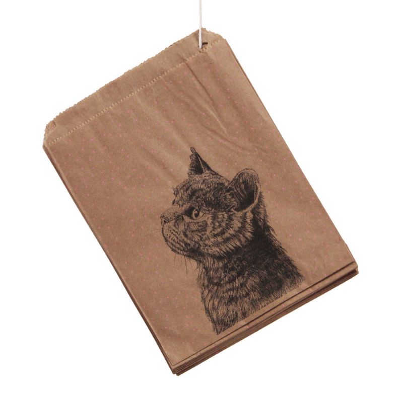 Kraft paper bags 50 - Kitten 20x25cm