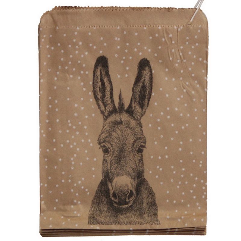 Kraft paper bags 50 - Donkey 20x25cm