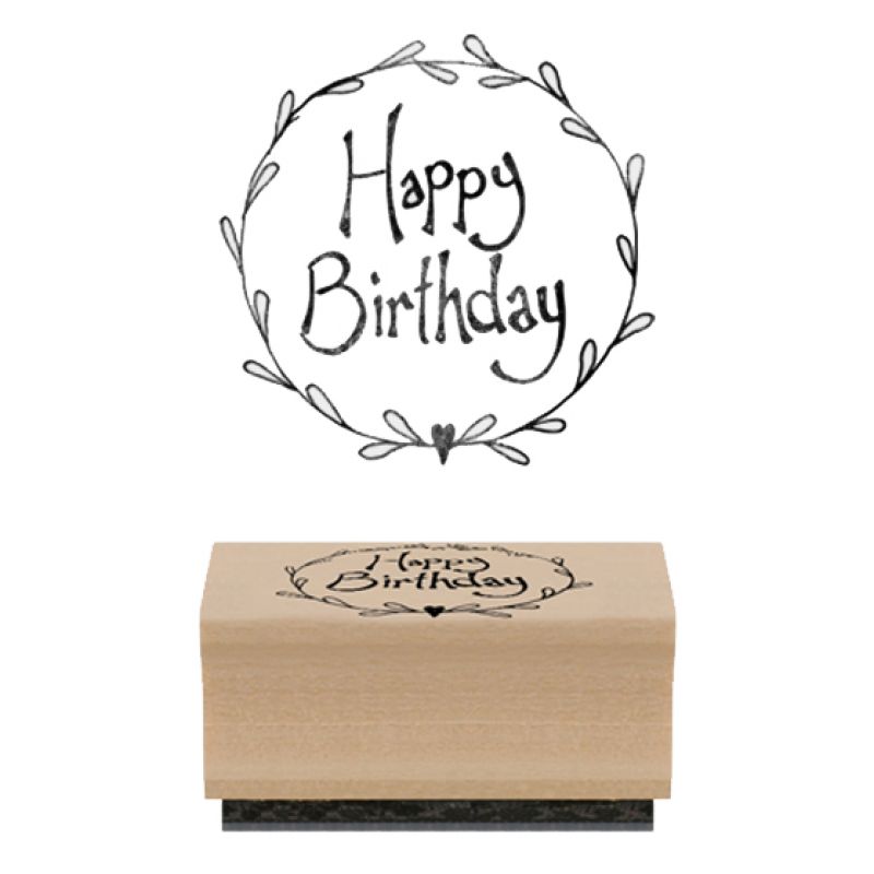 Rubber stamp - Happy birthday
