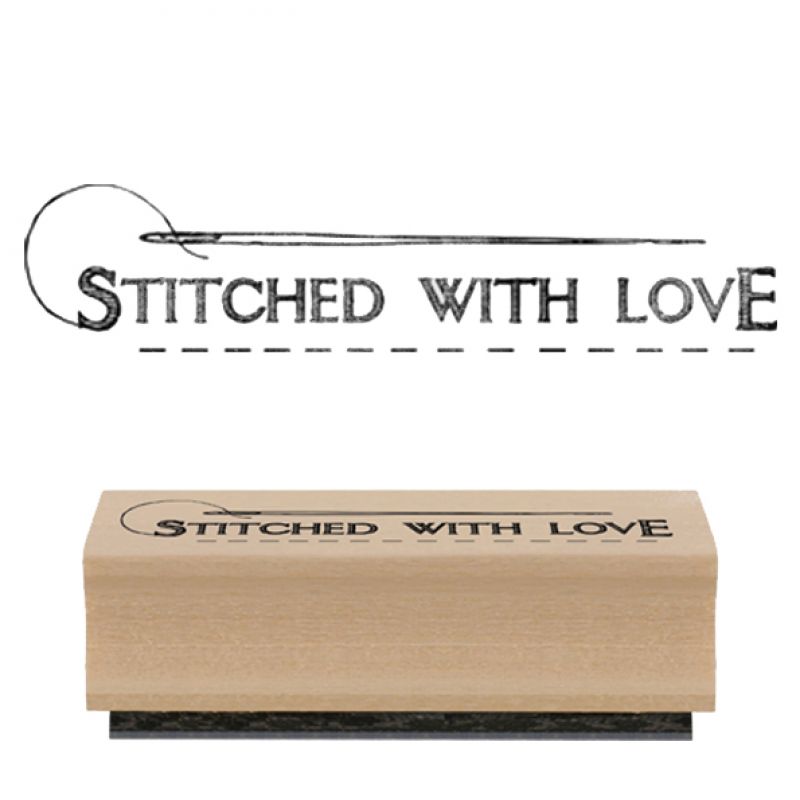 Rubber stamp - Stitched with love