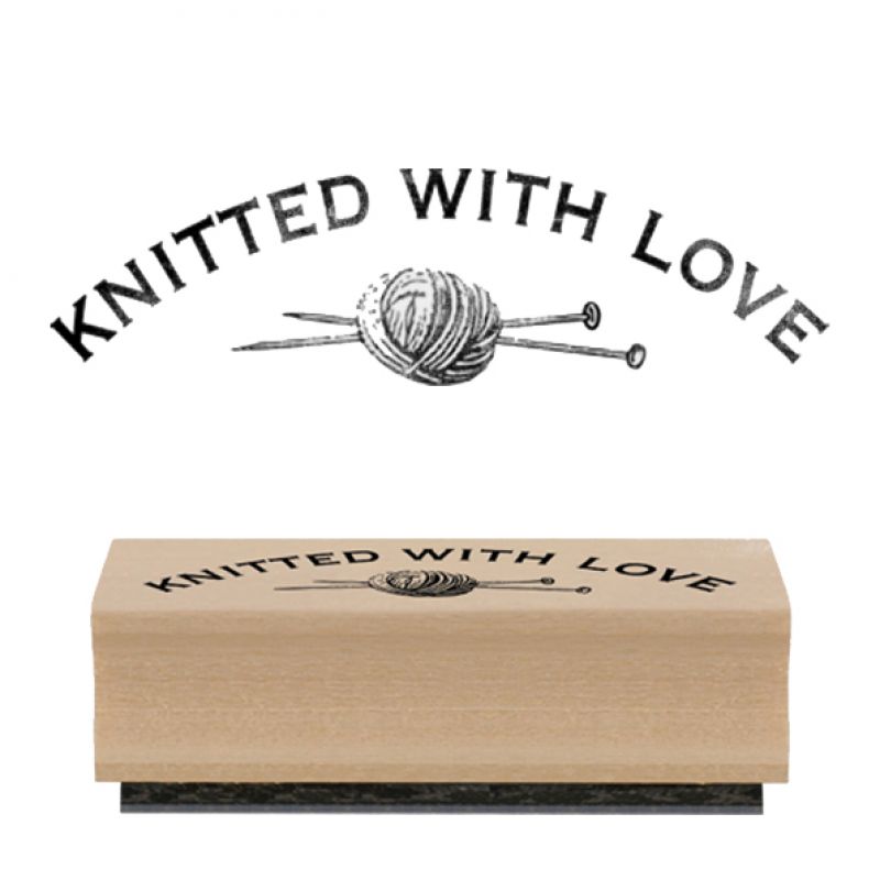 Rubber stamp - Knitted wih love