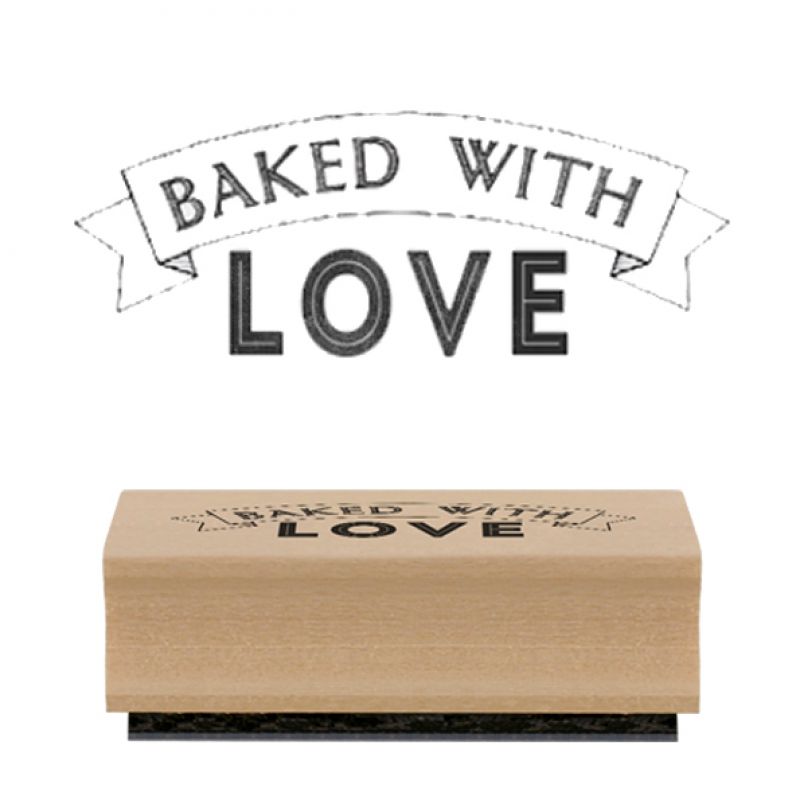 Rubber stamp - Baked with love 