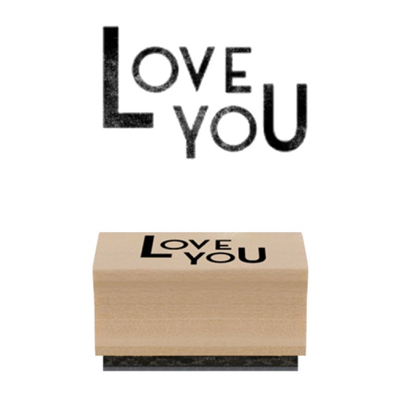 Rubber stamp - Love you (3 x 2.5cm)