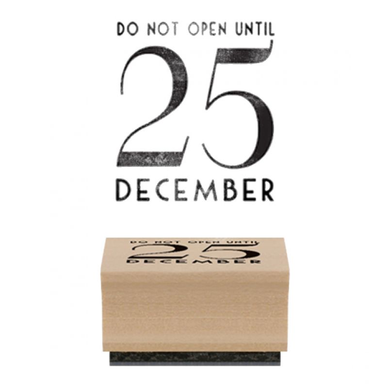 Rubber stamp - Do not open until 25th Dec