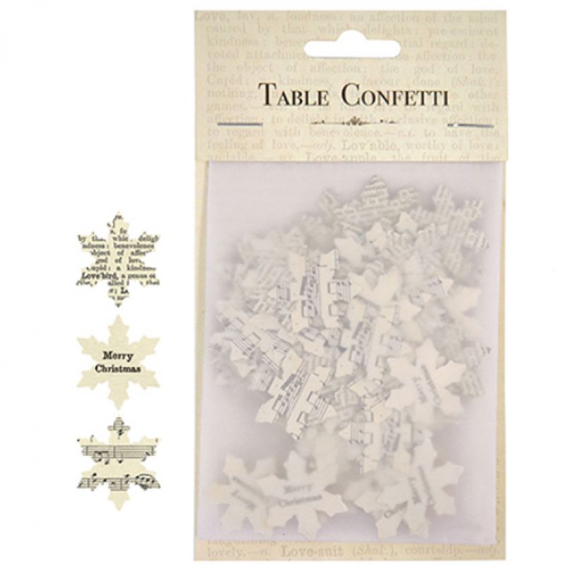 Table top confetti - snowflakes 