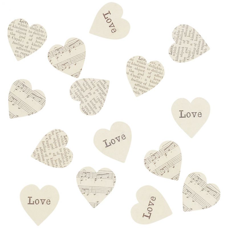 Table top confetti - hearts 