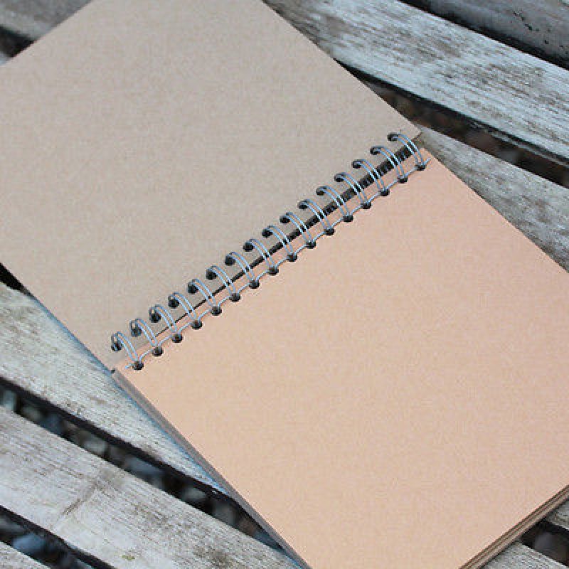 Guest book - Plain recycled brown