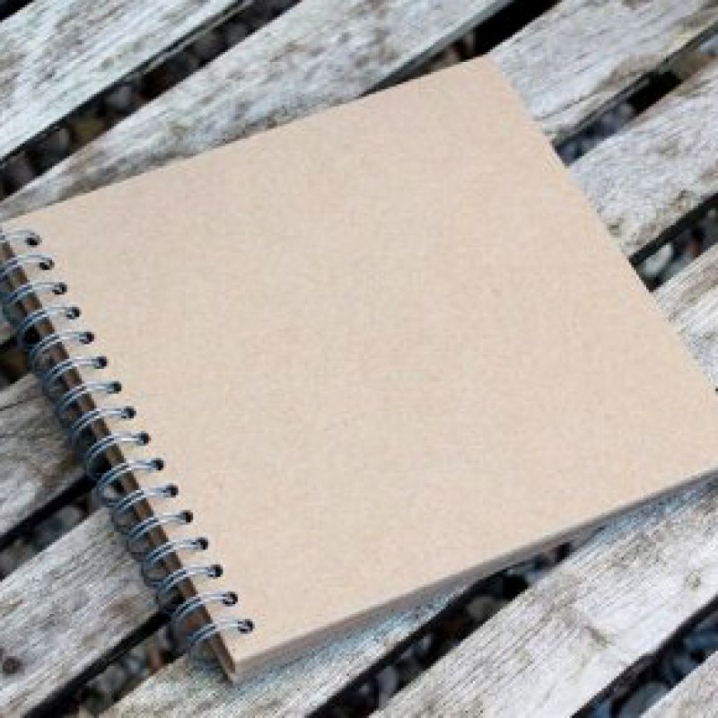 Guest book - Plain recycled brown