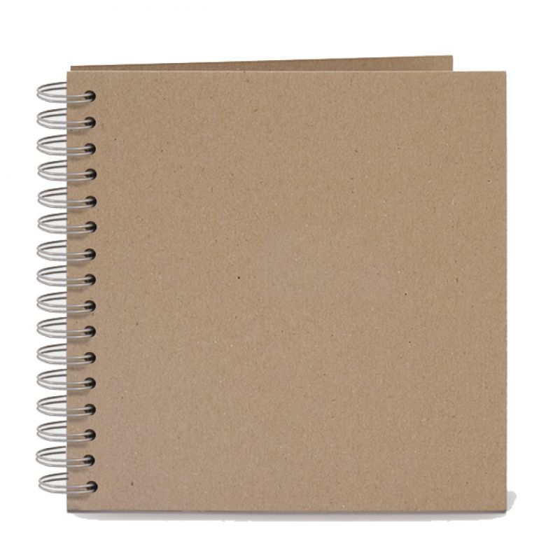 Guest book - Plain recycled brown