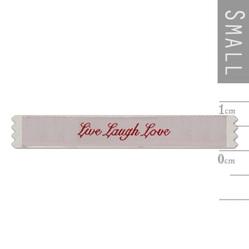 Woven label - Live, laugh, love