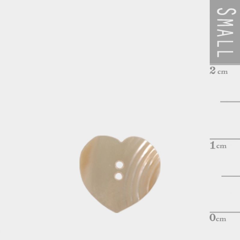 Shell button-Heart/ small