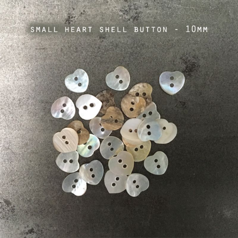 Shell button-Heart/ small