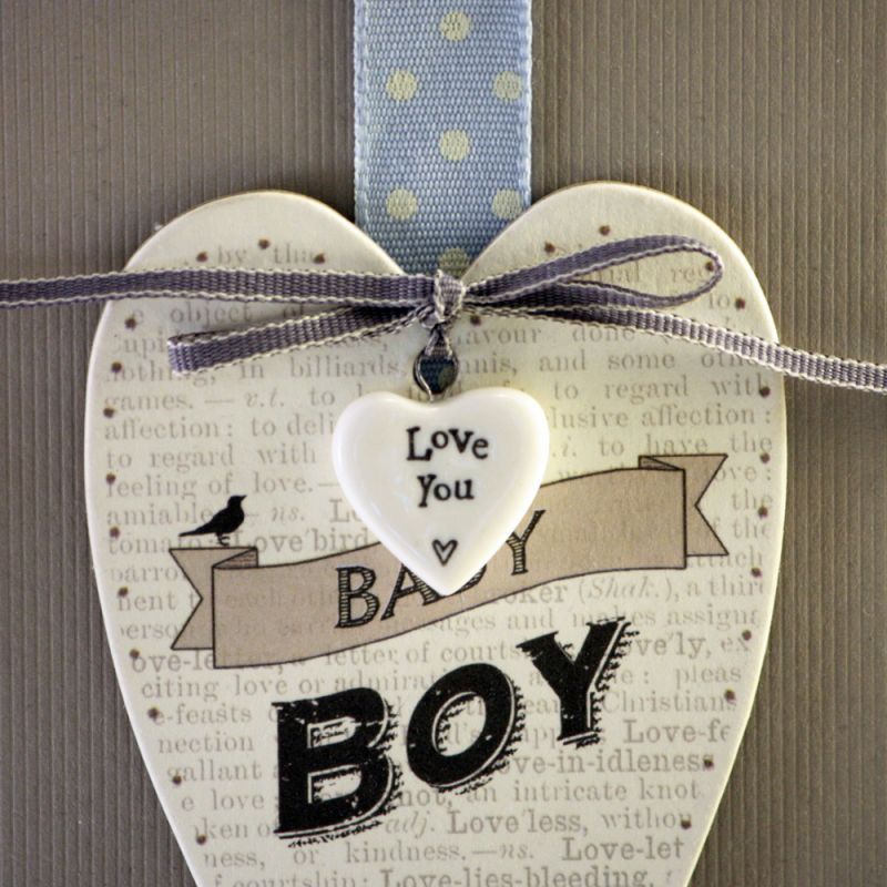 Βιβλίο Baby Boy με πορσελάνινη καρδιά