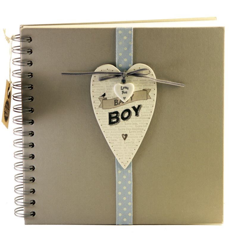 Βιβλίο Baby Boy με πορσελάνινη καρδιά