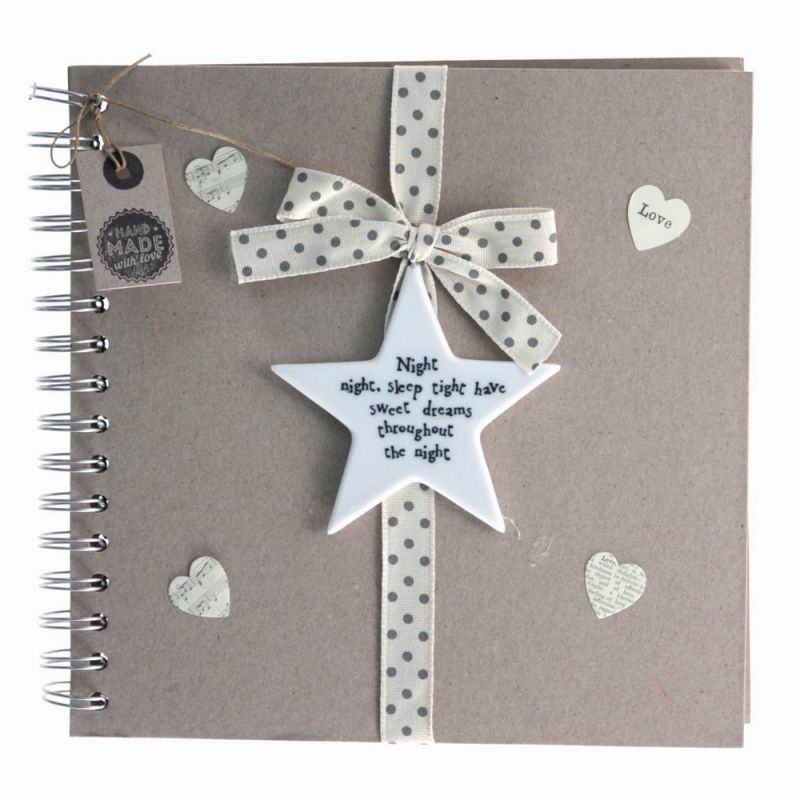 Guest book with porcelain star