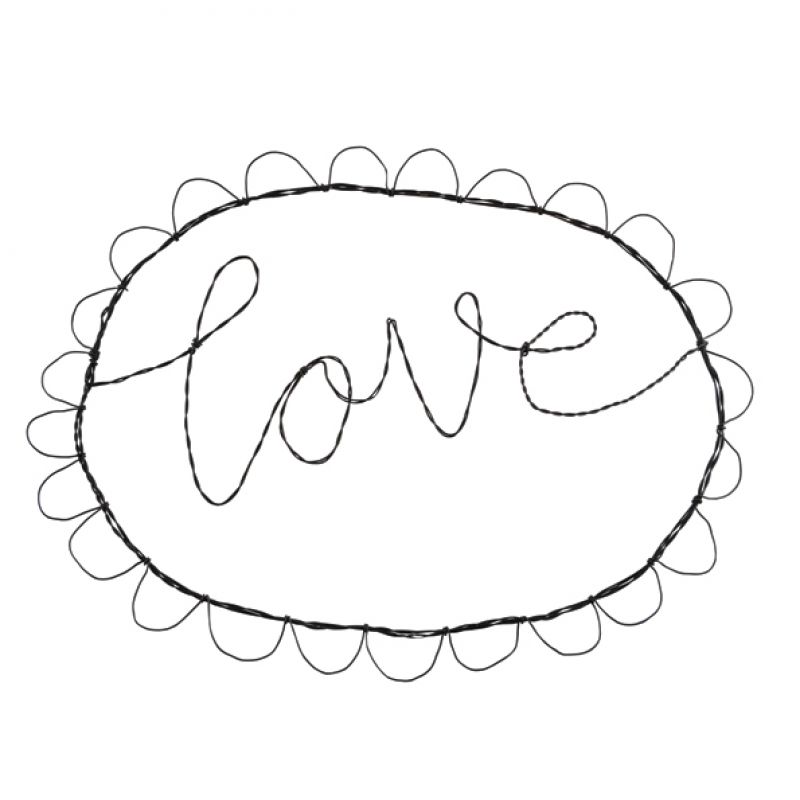 Συρμάτινη επιγραφή 22x32εκ. - L O V E