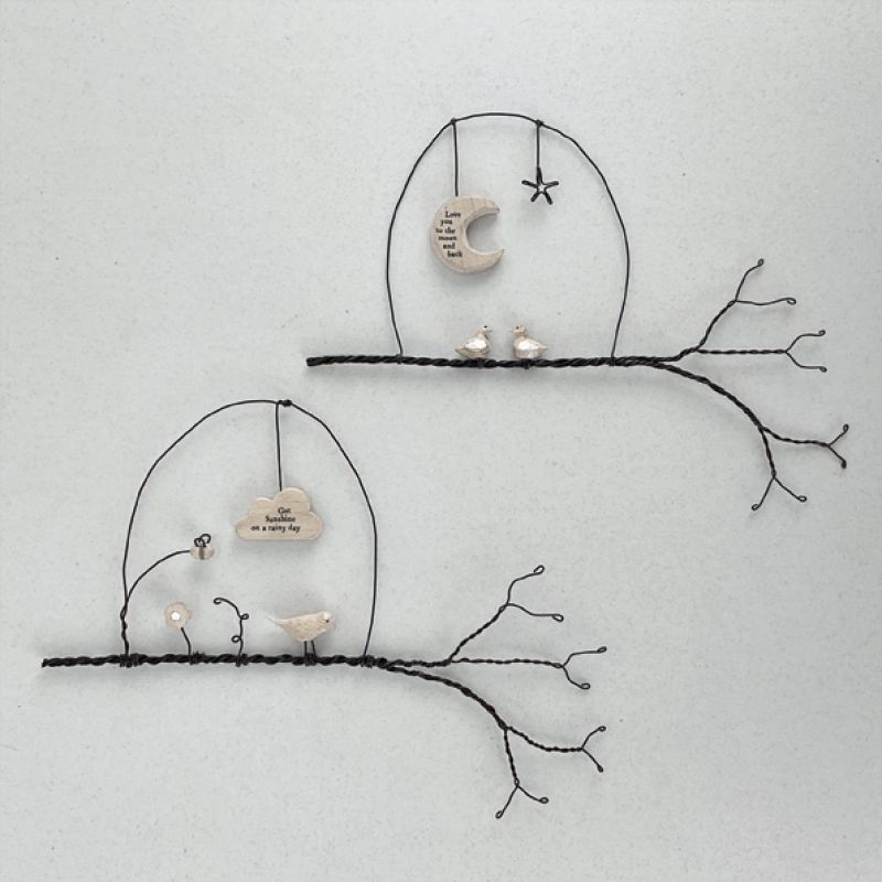 Wire twig hanger-Love you to the moon & back