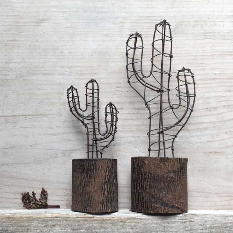 Rusty wire Cactus-Large