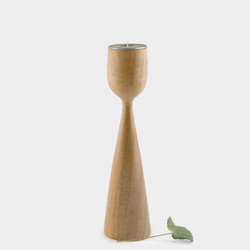 Wooden tea light holder  natural – Medium (25cm)