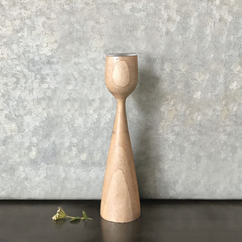 Wooden tea light holder  natural – Medium (25cm)