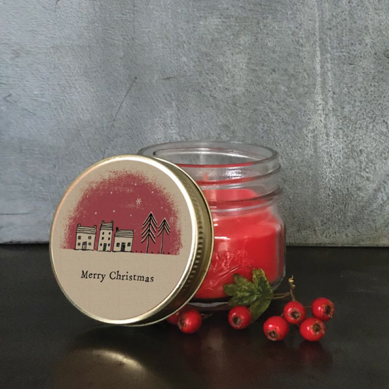 Soy Christmas candle – Houses