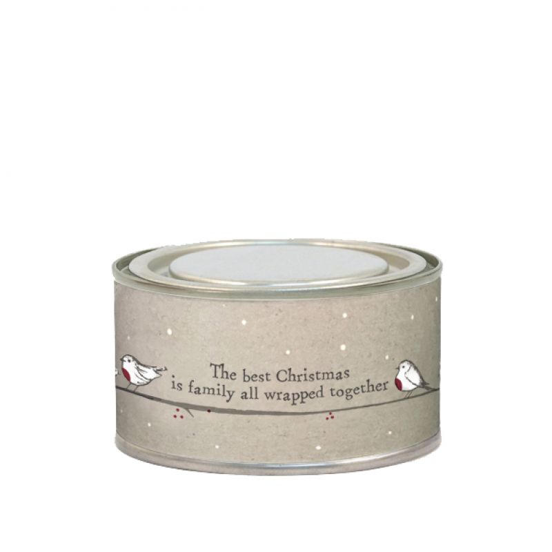 Κερί robin - The best Christmas is family all wrapped together / Frosted forest