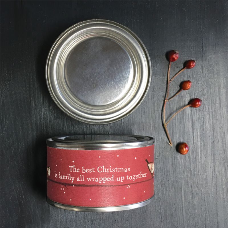 Κερί κόκκινο πουλί-Best Christmas is family