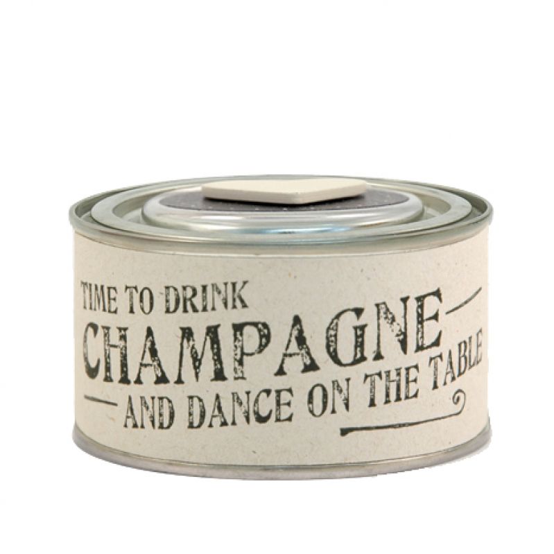 Tin candle – Time to drink champagne 