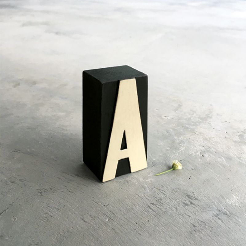 Wood block letter - A