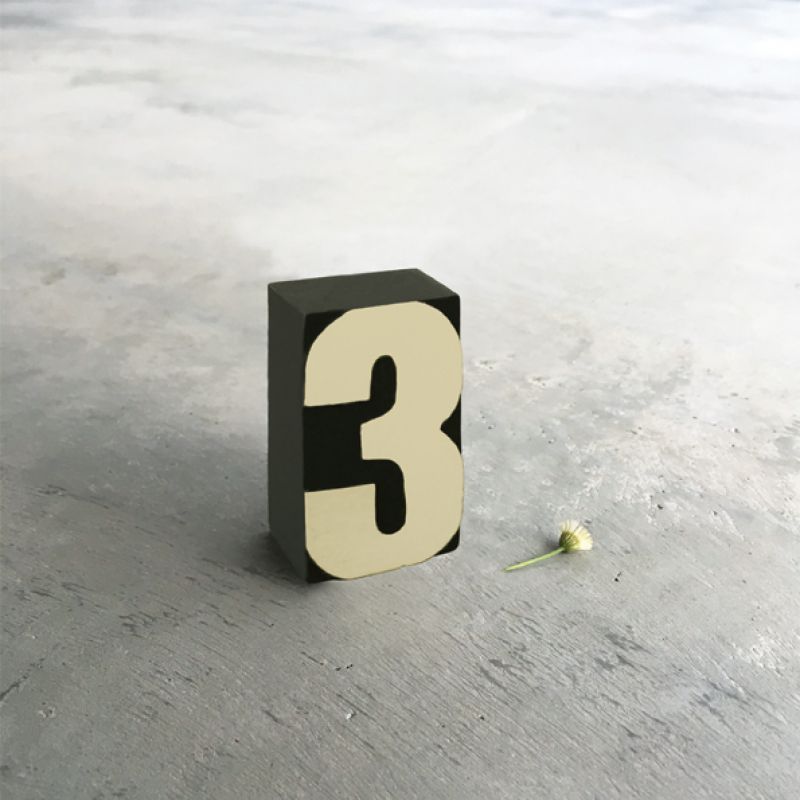 Wood block number - 3